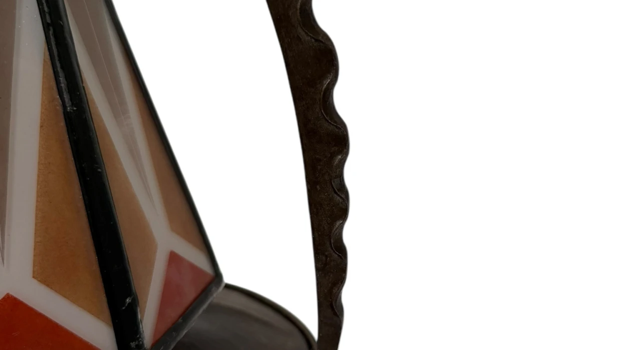 Art Deco Amsterdamse School Table Lamp by Amsterdamsche Kunstsmederij, 1920s